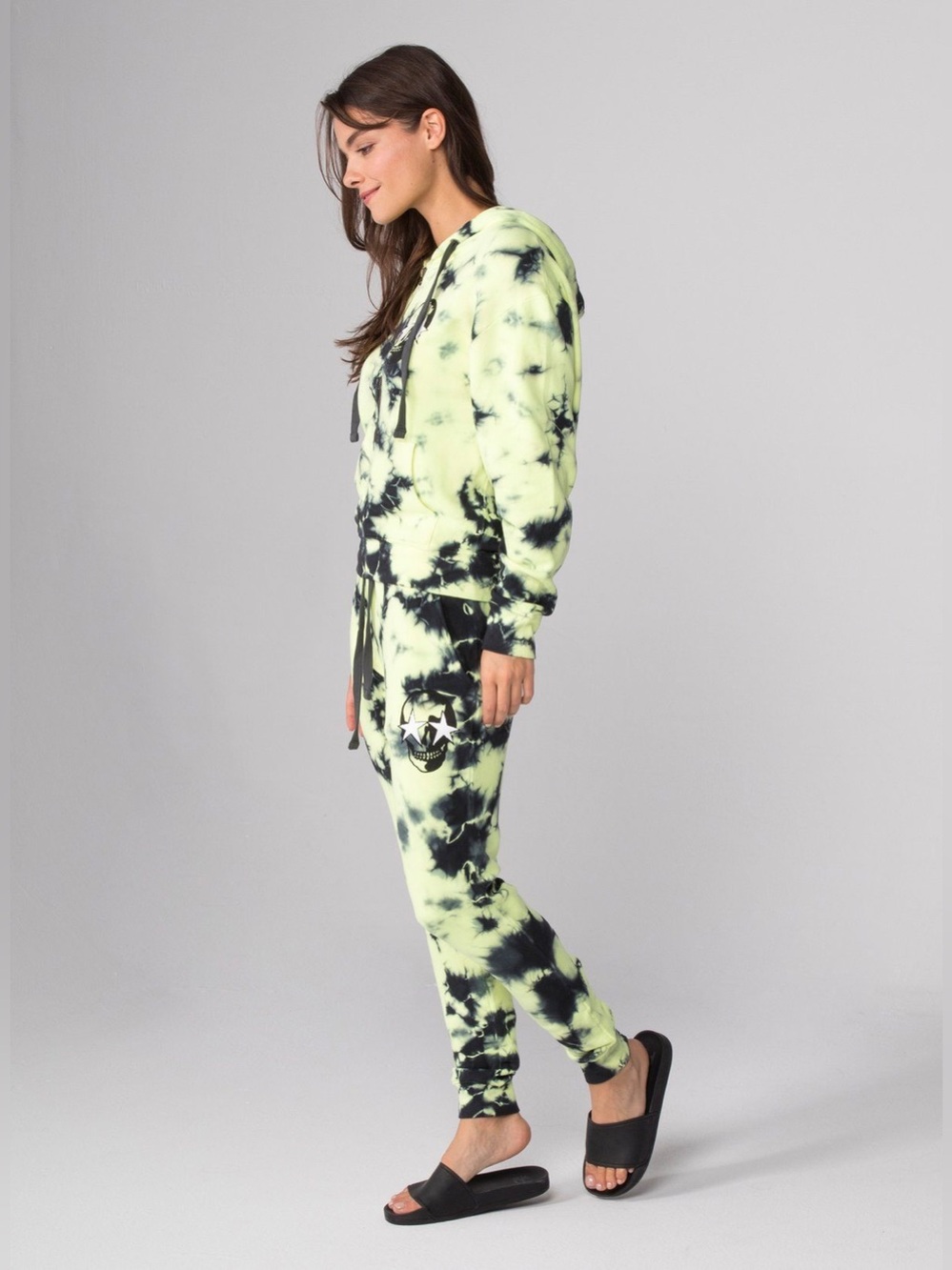 CHRLDR Skull Star Cloud Set Hoodie Sweatpants Tie Dye Size Small